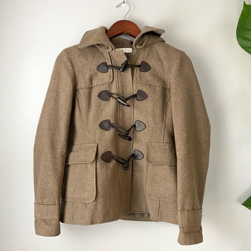 Knot Clasp Tan and Brown Women’s Jacket Size XS